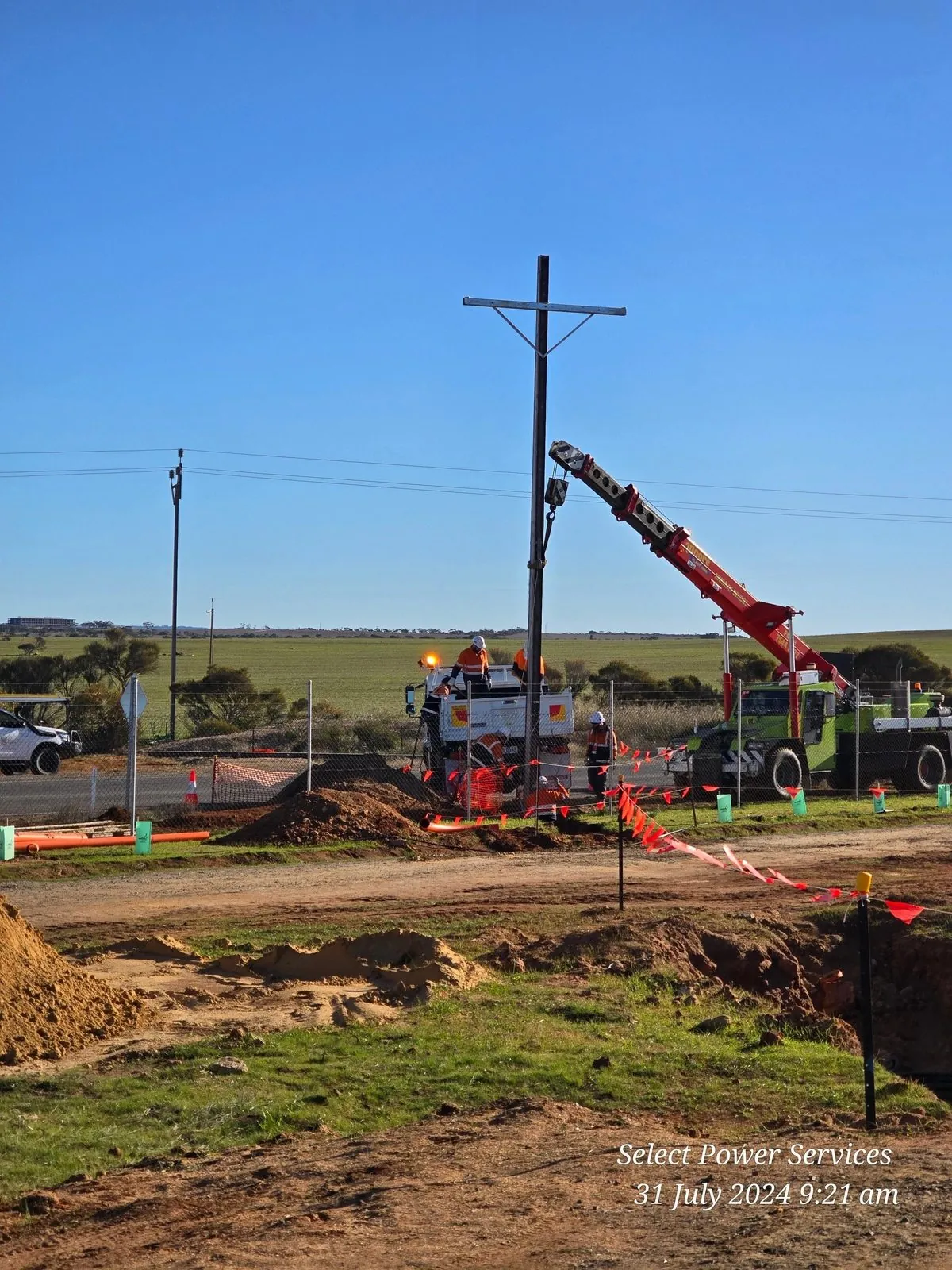Powerline repair works